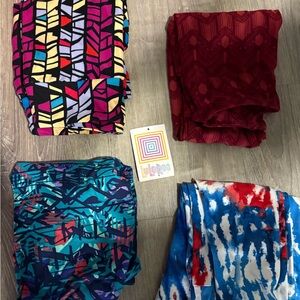 Lularoe os bundle new with tag Colorful Patterned Leggings 4 pairs